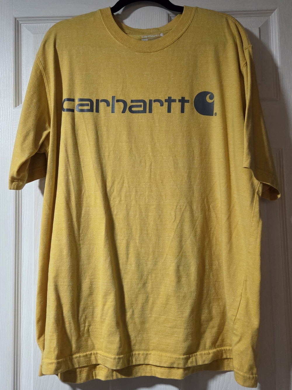 Carhartt Men’s Yellow Short‑Sleeve Logo Tee